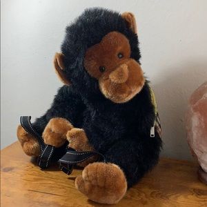 FuzzyNation Monkey Plush Backpack little kids